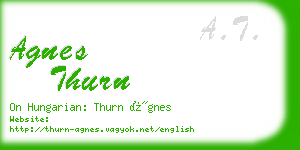 agnes thurn business card